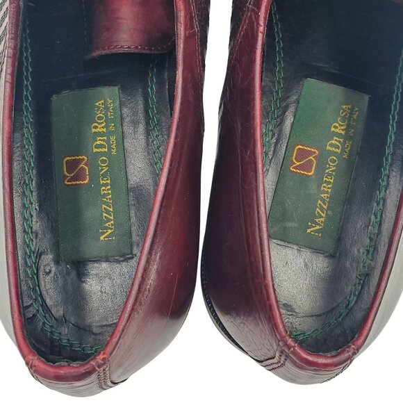 Italy Nazzareno Di Rosa  Men\'s size 9 Burgundy Leather Men\'s Oxford Dress shoes main image 6